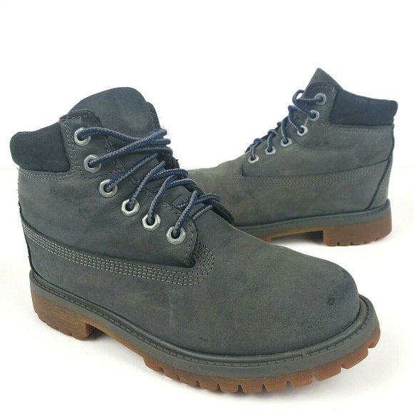 Timberland Other - Timberland Premium Waterproof 6" Hiking Boots Shoes Dark Grey Boys Size 1